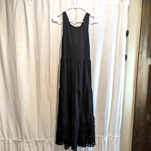 J. Crew | Dresses | J Crew Tiered Knit Maxi Eyelet Dress Size Xs 4 At The  Waist | Poshmark